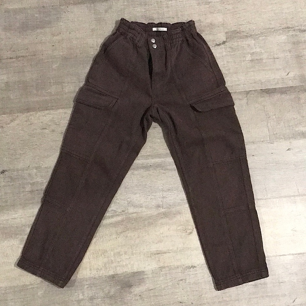PacSun Brown Elastic Waist Cargo Pants